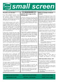 ACMA Finds ABC Wrongly Classified the Proposition Media Use and Sleep