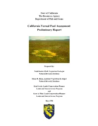 California Vernal Pool Assessment Preliminary Report