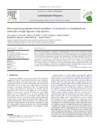 Electrospinning Alginate-Based Nanofibers