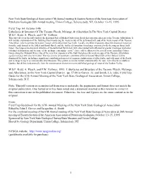 Lithofacies and Structure of the Taconic Flysch, Melange, and Allochthon, in the New York Capital District