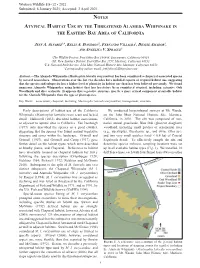 Notes- Atypical Habitat Use by the Threatened Alameda Whipsnake In