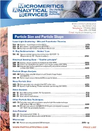 Particle Size and Particle Shape