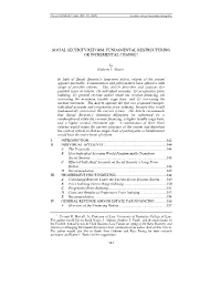 Social Security Reform: Fundamental Restructuring Or Incremental Change?