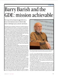 Barry Barish and the Gde: Mission Achievable