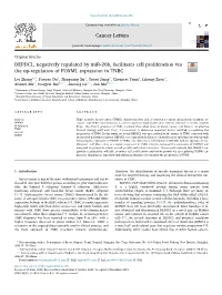 DEPDC1, Negatively Regulated by Mir-26B, Facilitates Cell Proliferation Via the Up-Regulation of FOXM1 Expression in TNBC T
