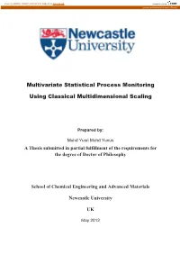 Multivariate Statistical Process Monitoring Using Classical