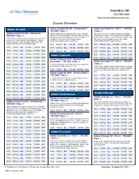 PDF Course Schedule