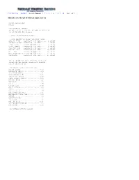 Some Preliminary Rainfall Totals from Around the Area