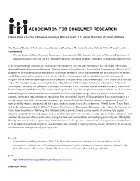 SPECIAL SESSION SUMMARY the Mcdonaldization of Enchantment and Consumers Practices of Re-Enchantment: a Dialectic View of Transformative Consumption Craig J
