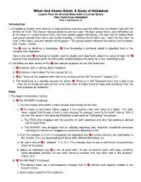 When God Seems Silent: a Study of Habakkuk Lesson Two: an Ancient Book with a Current Query Misc Texts from Habakkuk John L