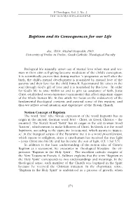 Baptism and Its Consequences for Our Life