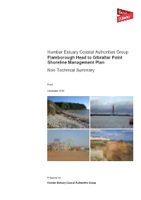 Humber Estuary Coastal Authorities Group Flamborough Head to Gibraltar Point Shoreline Management Plan Non-Technical Summary