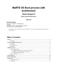 Marte OS Boot Process (X86 Architecture) Daniel Sangorrin Daniel.Sangorrin@Unican.Es