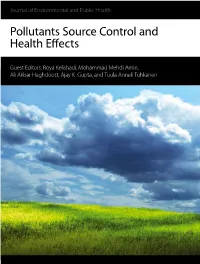 Pollutants Source Control and Health Effects