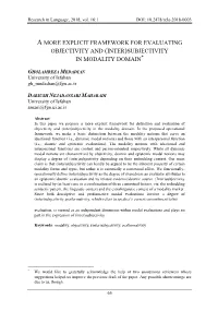 Subjectivity in Modality Domain*