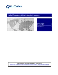 Traffic Management Strategies for Operators
