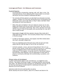 Arm Balances and Inversions