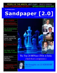 Fall 2003 Issue Volume 2 Birla Institute of Technology & Science Alumni Magazine