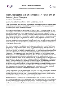 From Apologetics to Self-Confidence. a New Form of Interreligious Dialogue