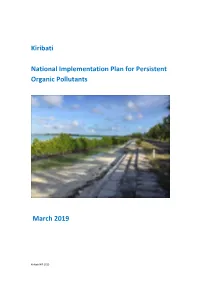 Kiribati National Implementation Plan for Persistent Organic Pollutants