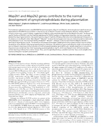 Map2k1 and Map2k2 Genes Contribute to the Normal Development of Syncytiotrophoblasts During Placentation