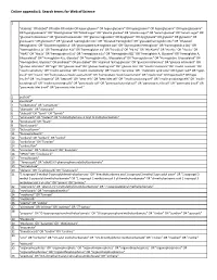 Online Appendix E: Search Terms for Web of Science