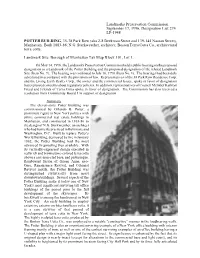 Potter Building Designation Report