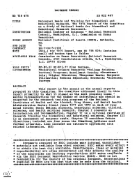 Small and Broken Type in Tables AVAILABLE Fromcommission on Human Resources, Rational Research Council, 2101 Constitution Aven N.V., Washington, D.C