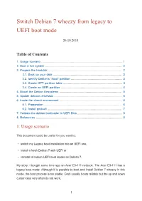Switch Debian 7 Wheezy from Legacy to UEFI Boot Mode