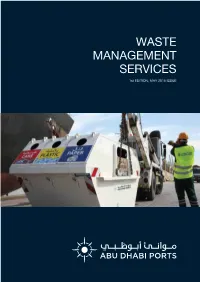 WASTE MANAGEMENT SERVICES 1St EDITION, MAY 2015 ISSUE Table of Contents