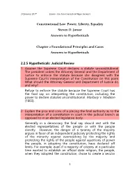 Answers to Hypotheticals