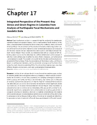 Integrated Perspective of the Present–Day Stress and Strain Regime in Colombia from Analysis of Earthquake Focal Mechanisms and Geodetic Data