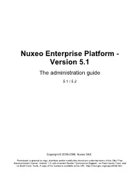 Nuxeo Enterprise Platform - Version 5.1 the Administration Guide