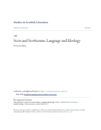 Scots and Scotticisms: Language and Ideology Richard W