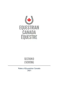Section D: EVENTING