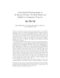 The Kuril Islands and Sakhalin in Comparative Perspective