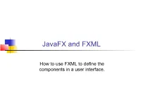Using FXML in Javafx