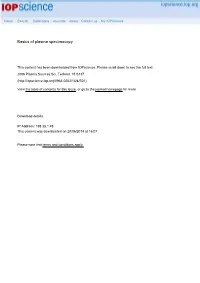 Basics of Plasma Spectroscopy