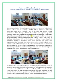 District Level Workshop Report on Climate Change Hazards, Impacts and Adaptation at Shariatpur
