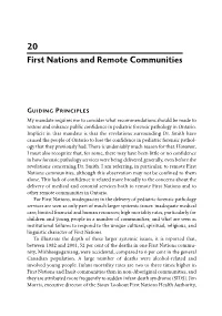 First Nations and Remote Communities