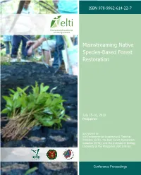Mainstreaming Native Species-Based Forest Restoration