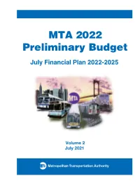 MTA 2022 Preliminary Budget