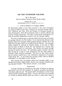 On the Cyanogen Halides by P