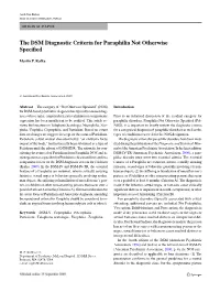The DSM Diagnostic Criteria for Paraphilia Not Otherwise Specified
