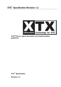 XTX Specification Rev