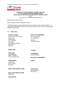 8 June 2017 CNZR&T MINUTES of the 84Th ANNUAL GENERAL