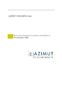 AZIMUT HOLDING Spa