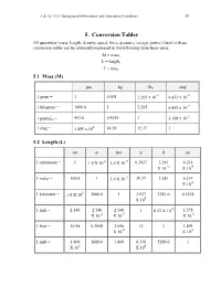 Conversion Table