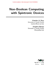 Non-Boolean Computing with Spintronic Devices