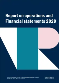 Report on Operations and Financial Statements 2020